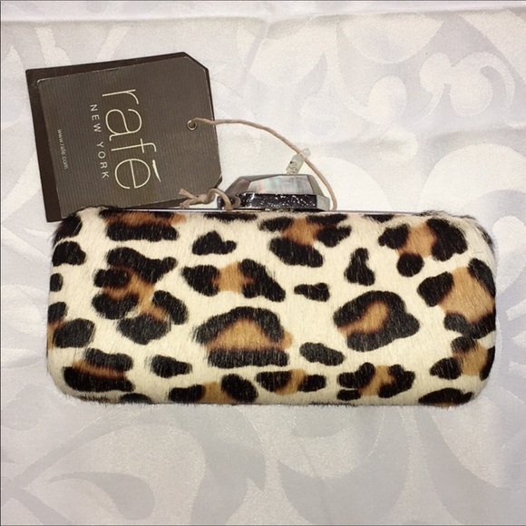 Rafe Handbags - NEW RAFE Demi Clutch, Leopard Calf Hair